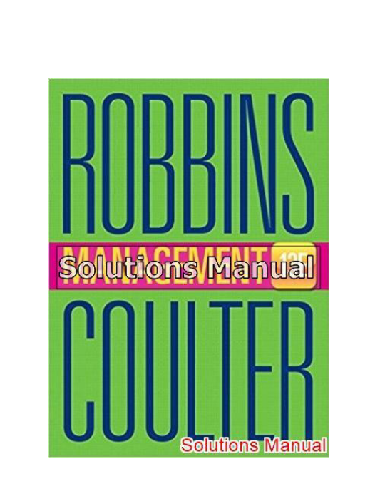 Management Global 13th Edition Robins Solutions Manual