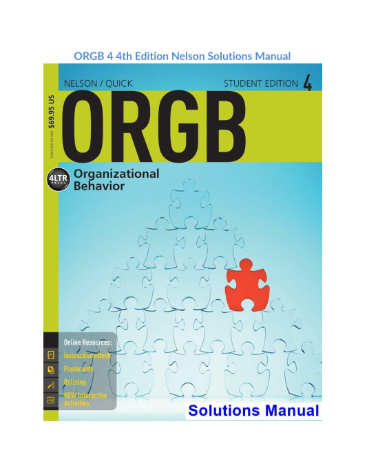 ORGB 4 4th Edition Nelson Solutions Manual