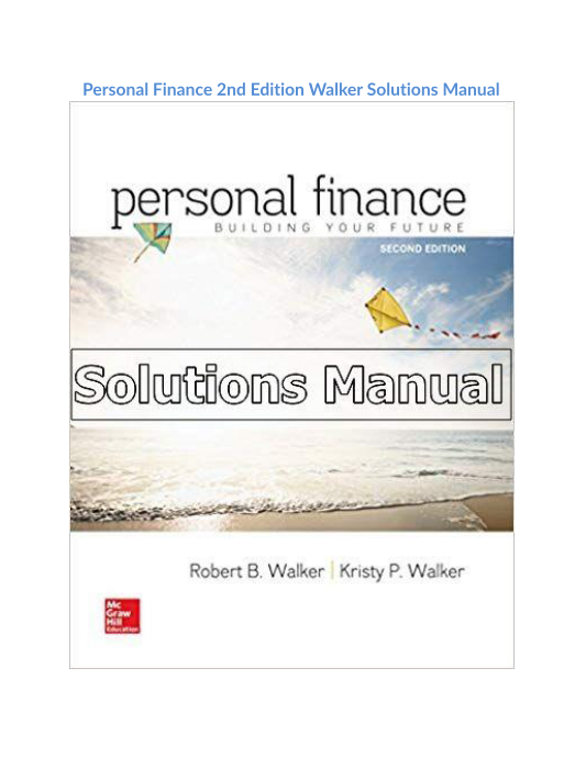 Personal Finance 2nd Edition Walker Solutions Manual