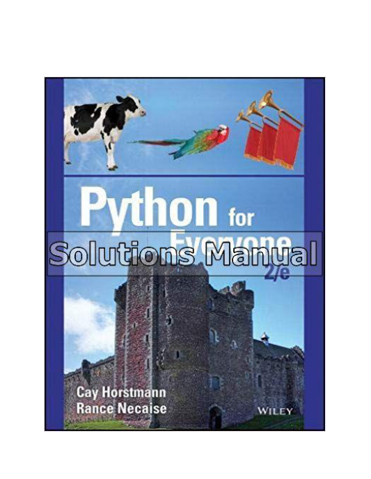 Python for Everyone 2nd Edition Horstmann Solutions Manual