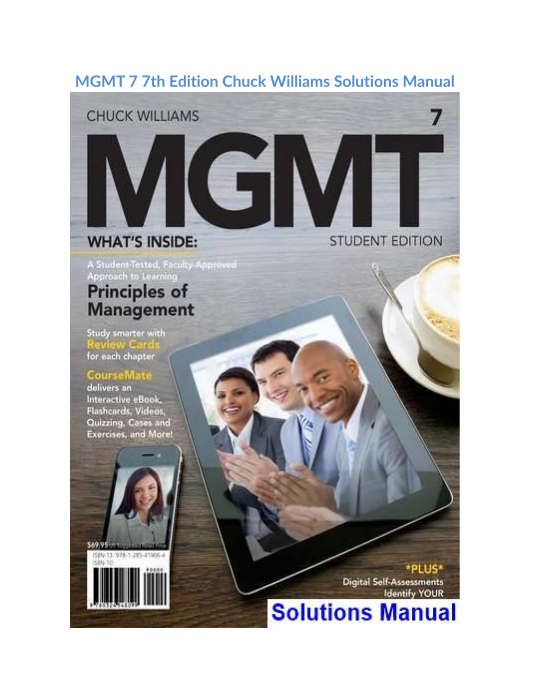 MGMT 7 7th Edition Chuck Williams Solutions Manual