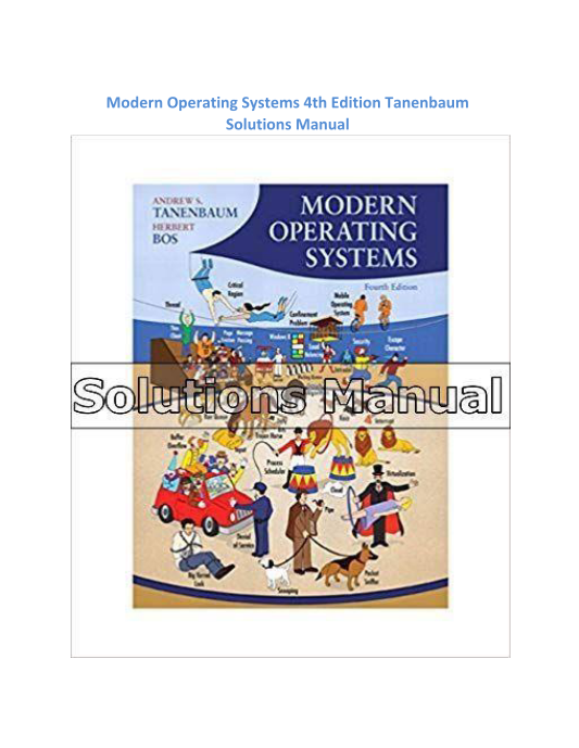 Modern Operating Systems 4th Edition Tanenbaum Solutions Manual