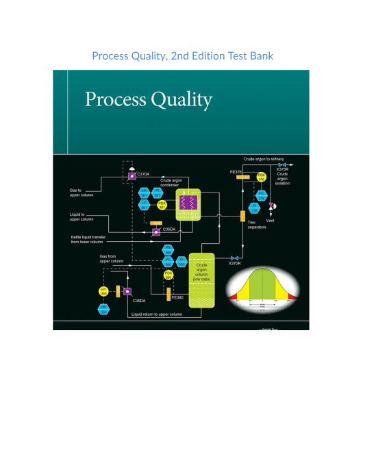 Test Bank and Solution Manual for Process Quality 2nd Edition 