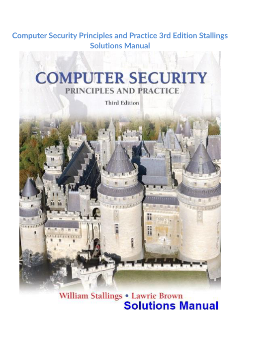 Computer Security Principles and Practice 3rd Edition Stallings Solutions Manual