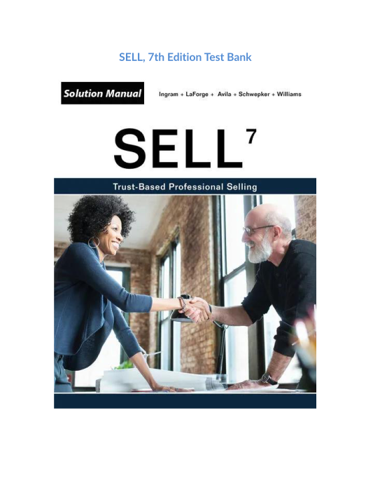 SELL, 7th Edition Test Bank 