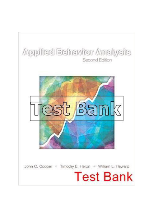 Applied Behavior Analysis 2nd Edition Cooper Test Bank