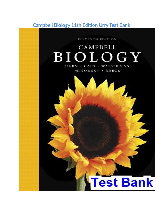 Campbell Biology 11th Edition Urry Test Bank