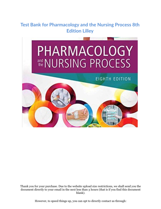 Test Bank for Pharmacology and the Nursing Process 8th Edition