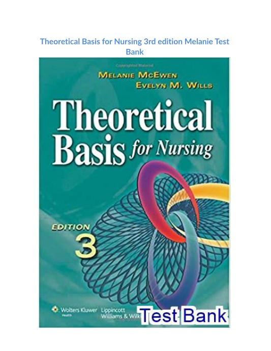 Theoretical Basis for Nursing 3rd edition Melanie Test Bank