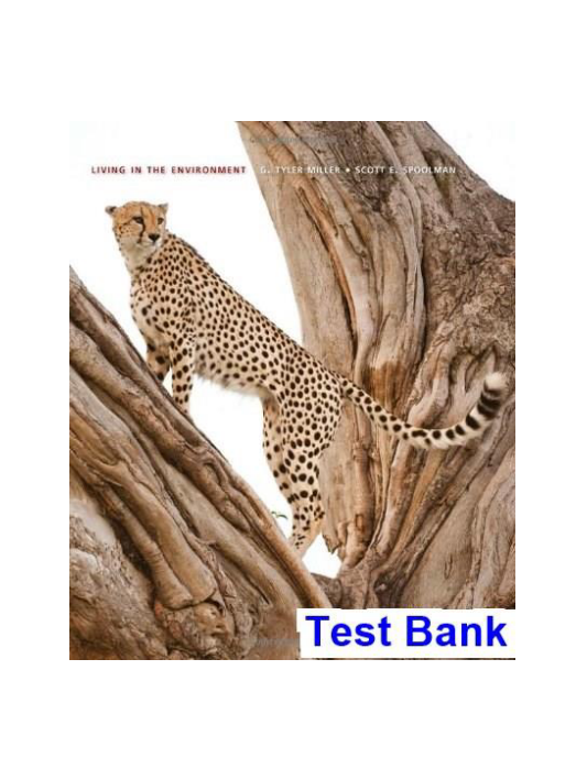 Living in the Environment 18th Edition Miller Test Bank