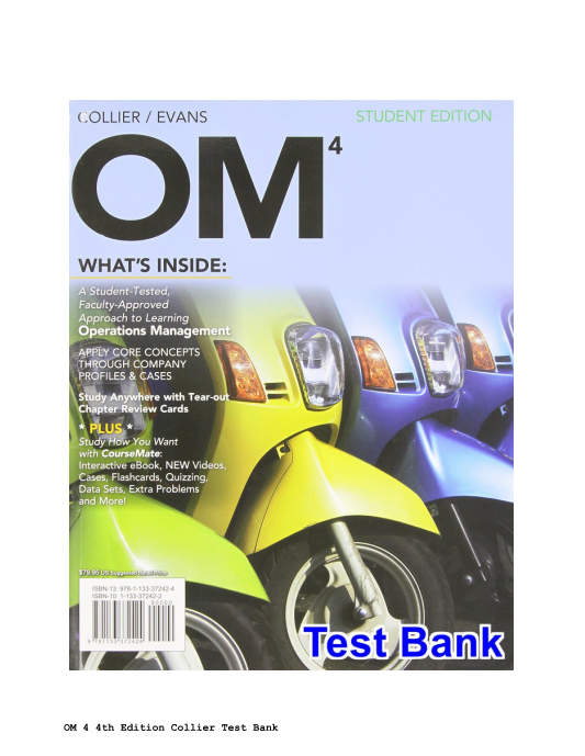 OM 4 4th Edition Collier Test Bank