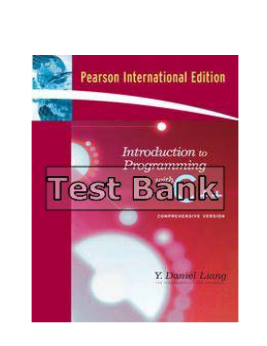 Introduct Programmi C++ International 3rd Edition Liang Test Bank