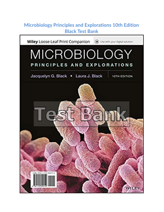 Microbiology Principles and Explorations 10th Edition Black Test Bank