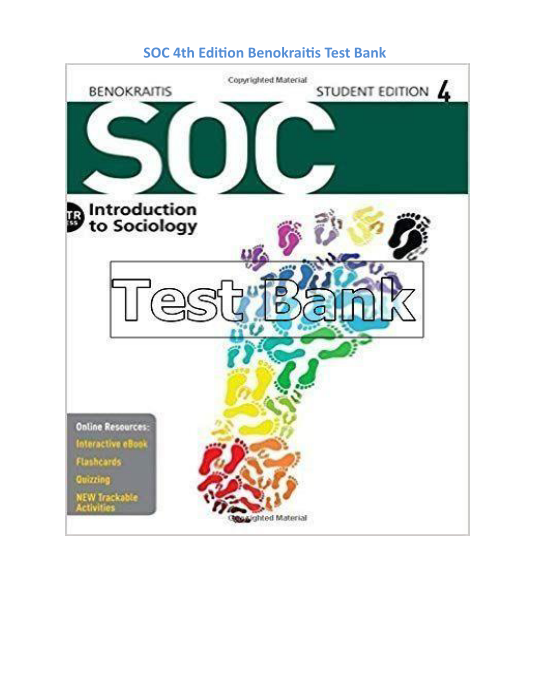 SOC 4th Edition Benokraitis Test Bank