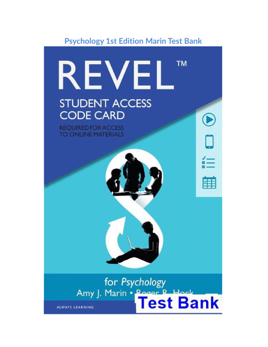 Psychology 1st Edition Marin Test Bank